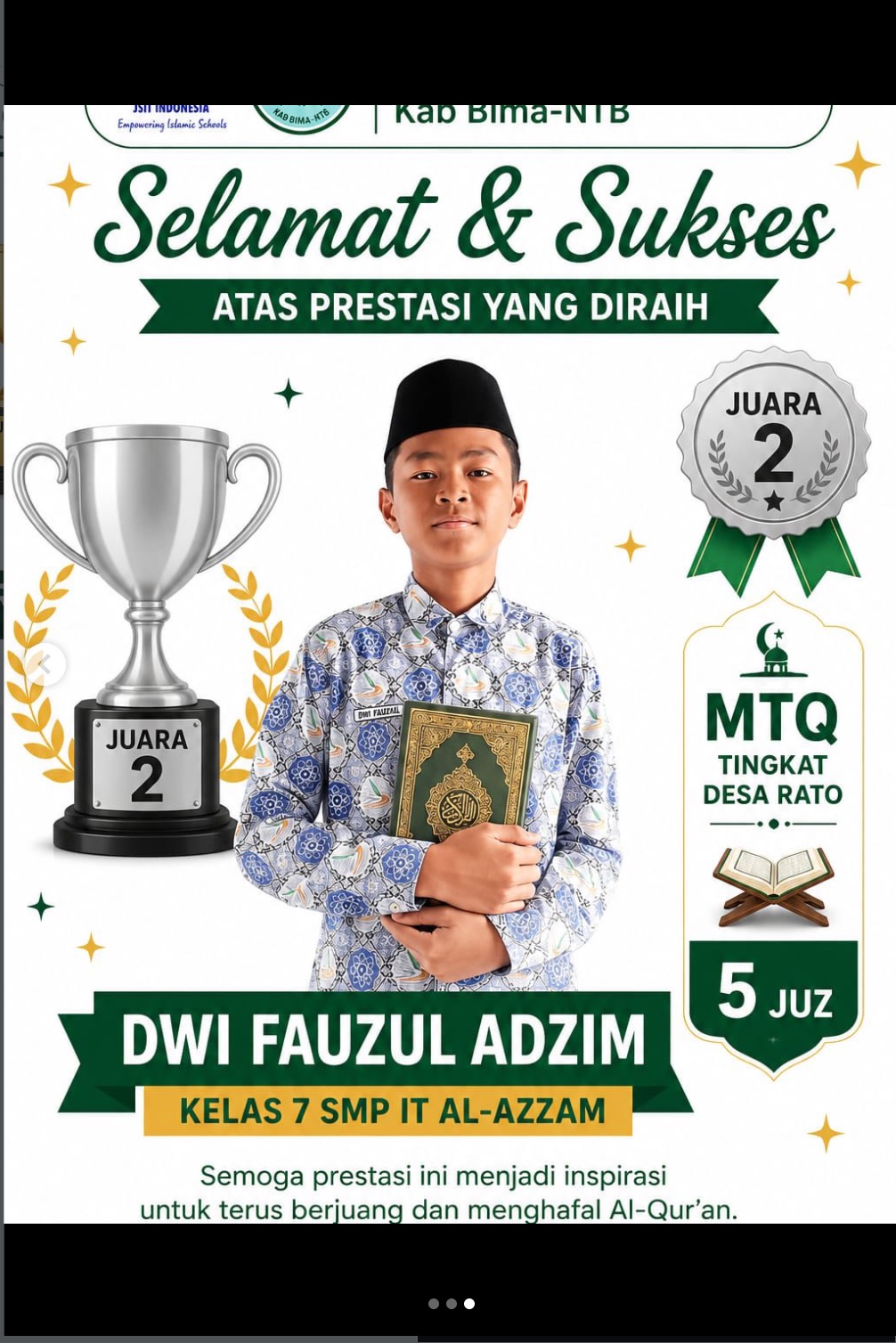 Dwi Fauzul Adzim - Juara 2 MTQ